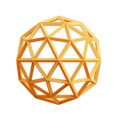 Wireframe Globe  3D Illustration