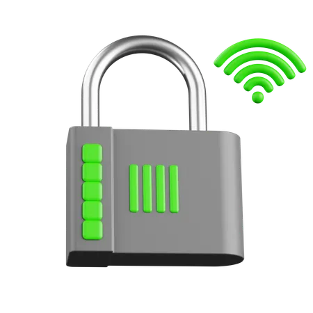 Wireless Lock  3D Icon