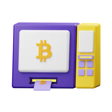 Withdraw Bitcoin  3D Illustration