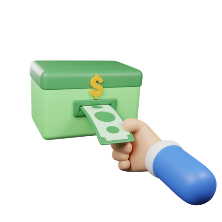 Withdraw Money  3D Icon