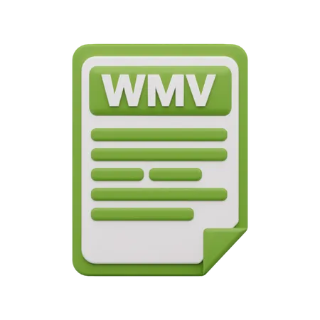 Wmv file  3D Icon