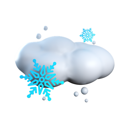 Wolke schnee  3D Icon