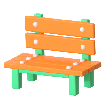 Wooden Bench  3D Icon