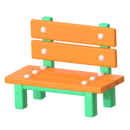 Wooden Bench  3D Icon