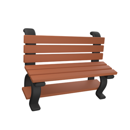 Wooden Bench  3D Icon