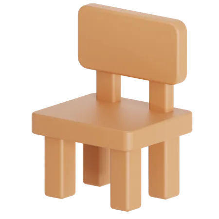 Wooden chair  3D Icon