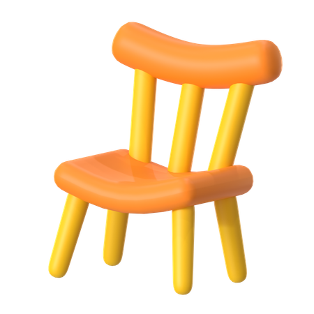 Wooden Chair  3D Icon