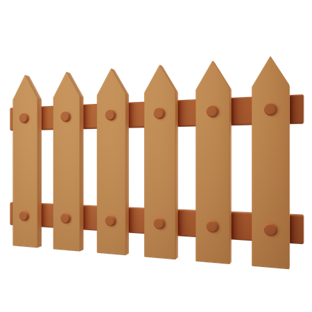 Wooden Fence  3D Icon