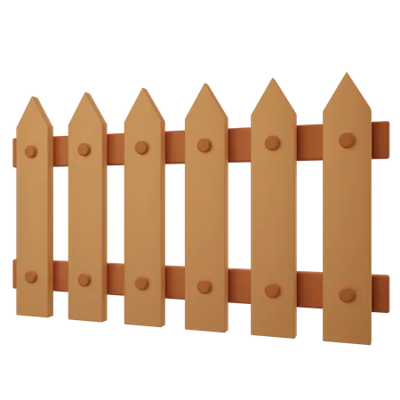 Wooden Fence  3D Icon