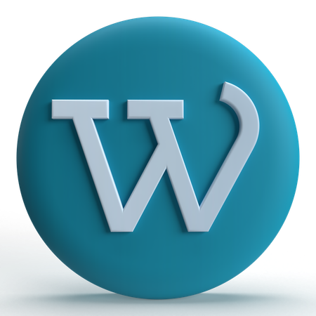 WordPress  3D Icon