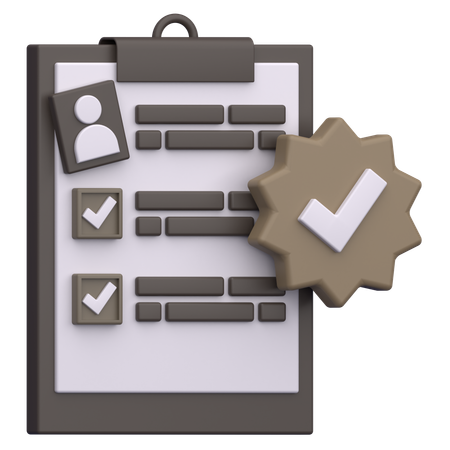 Work qualification  3D Icon