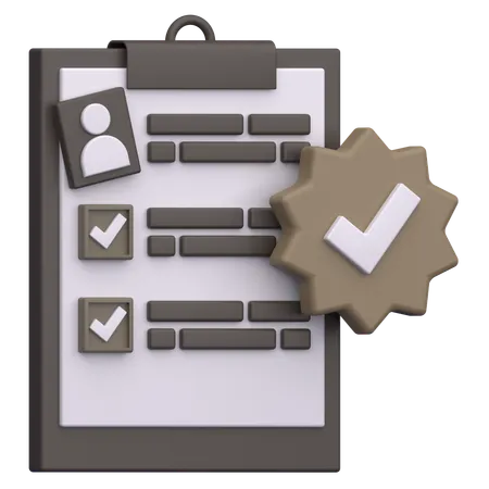 Work qualification  3D Icon