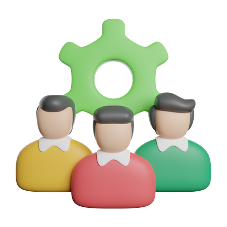 Work Team  3D Icon