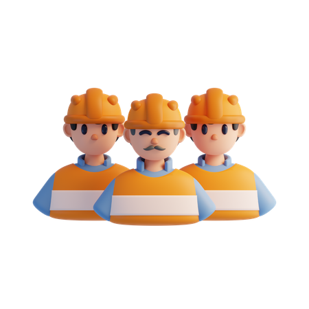 Workers  3D Icon