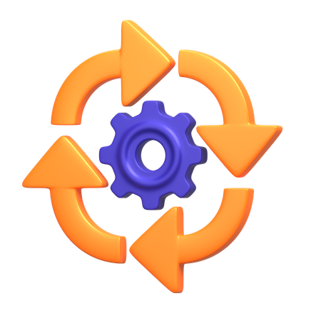 Workflow  3D Icon