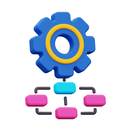 Workflow  3D Icon