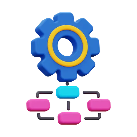 Workflow  3D Icon