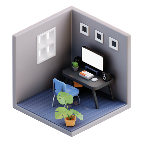 Workspace  3D Illustration