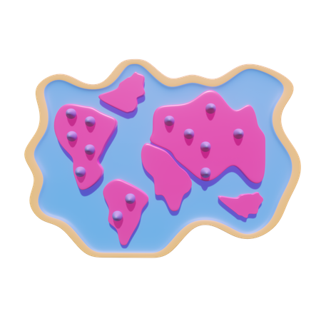 World Map  3D Icon