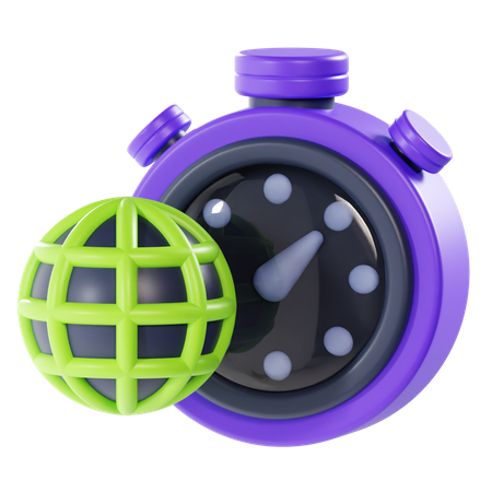 World Time  3D Icon