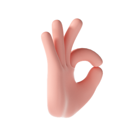 Wow hand gesture  3D Illustration