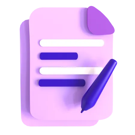 Write Content  3D Icon