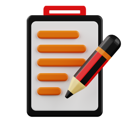 Write Document  3D Icon