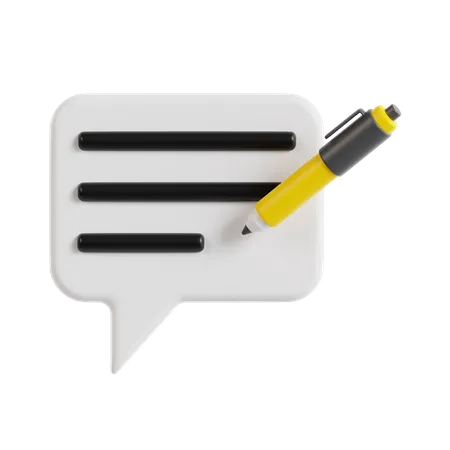 Write Message  3D Icon