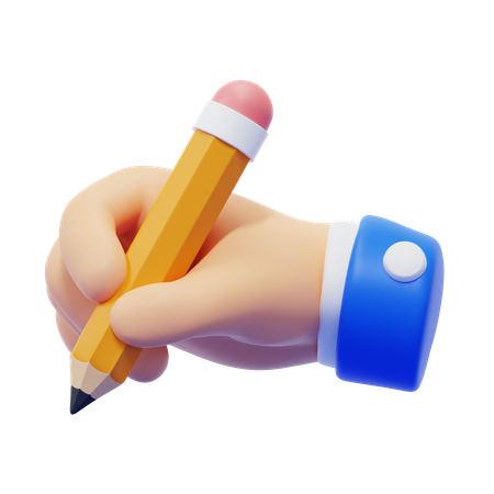 Writing Hand Gesture  3D Icon