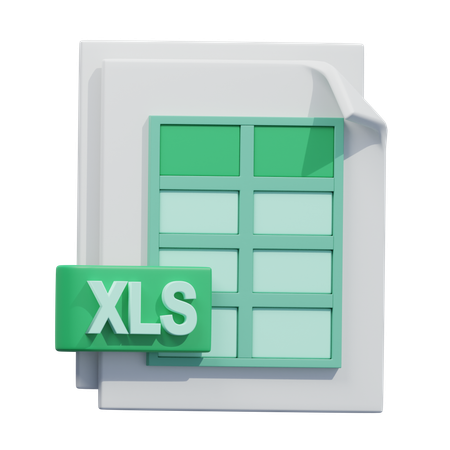 Documento xls  3D Icon