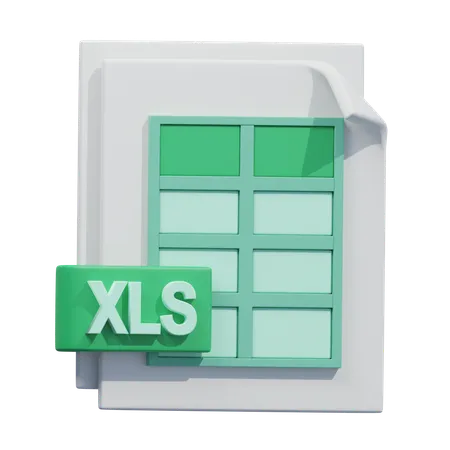 Documento xls  3D Icon