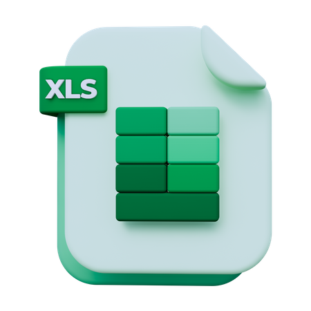 XLS File  3D Icon