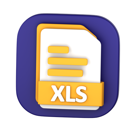 XLS File  3D Icon