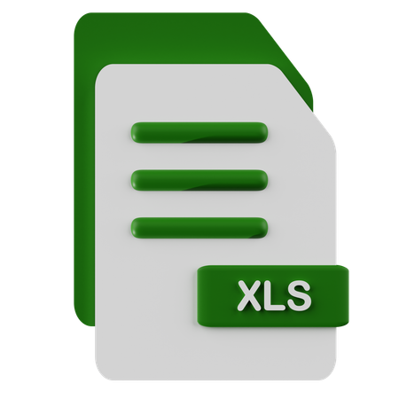 Xls File  3D Icon