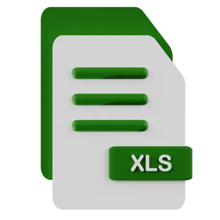 Xls File  3D Icon