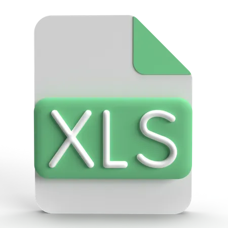 XLS File  3D Icon