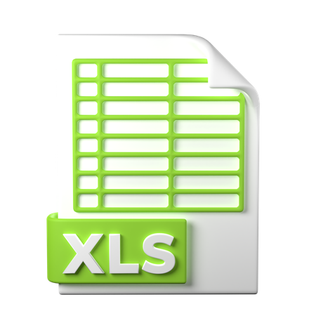 XLS File  3D Icon