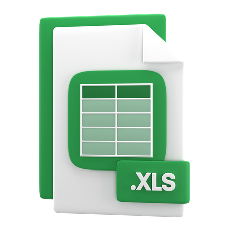 Xls ファイル  3D Icon