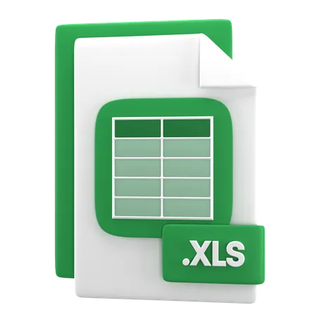 Xls ファイル  3D Icon