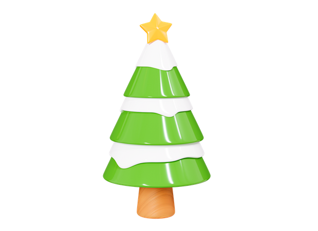 Xmas Tree Star  3D Icon