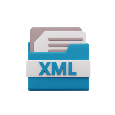 Xml File  3D Icon