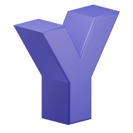 Y alphabet  3D Illustration