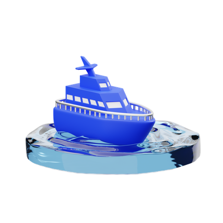 Yacht  3D Icon