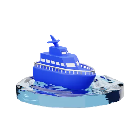 Yacht  3D Icon