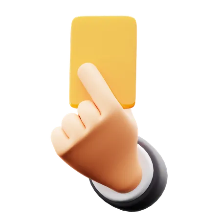 Yellow Card  3D Icon