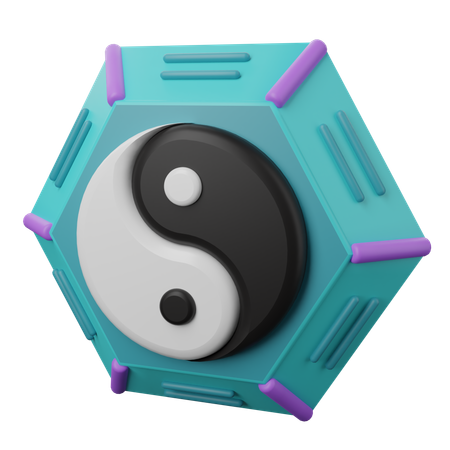 Le yin et le yang  3D Illustration