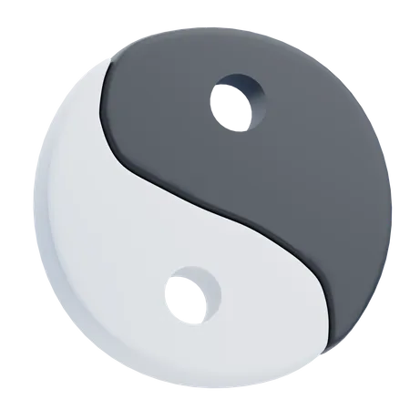 Yin Yang  3D Icon