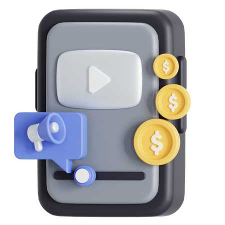 Youtube Marketing  3D Icon