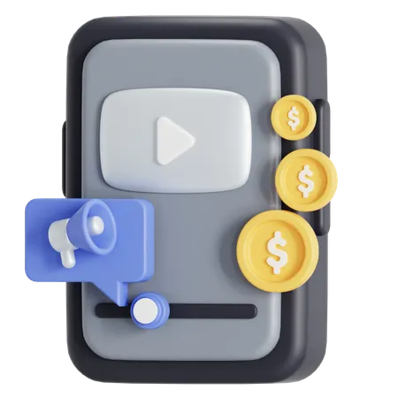 Youtube Marketing  3D Icon