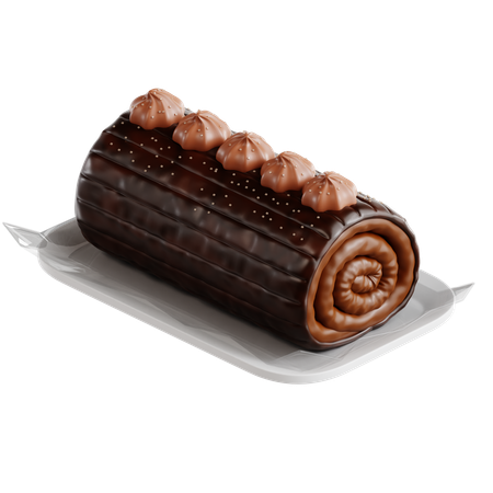 Yule Log Cake  3D Icon